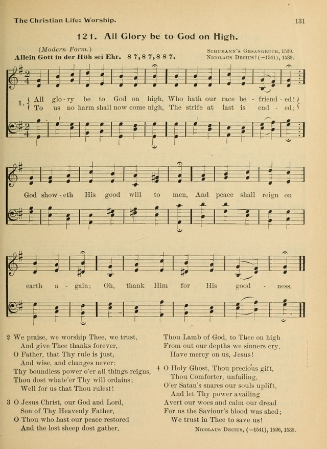 Hymnal and Order of Service: for churches and Sunday-schools page 131