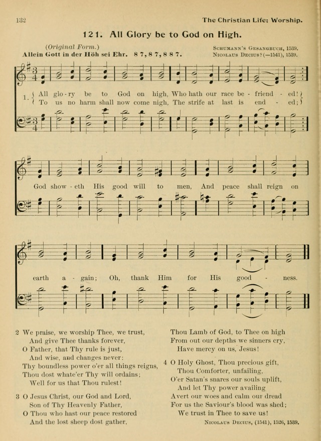 Hymnal and Order of Service: for churches and Sunday-schools page 132