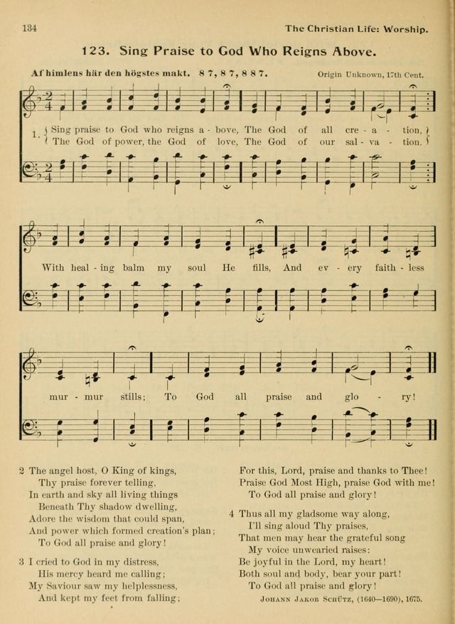 Hymnal and Order of Service: for churches and Sunday-schools page 134
