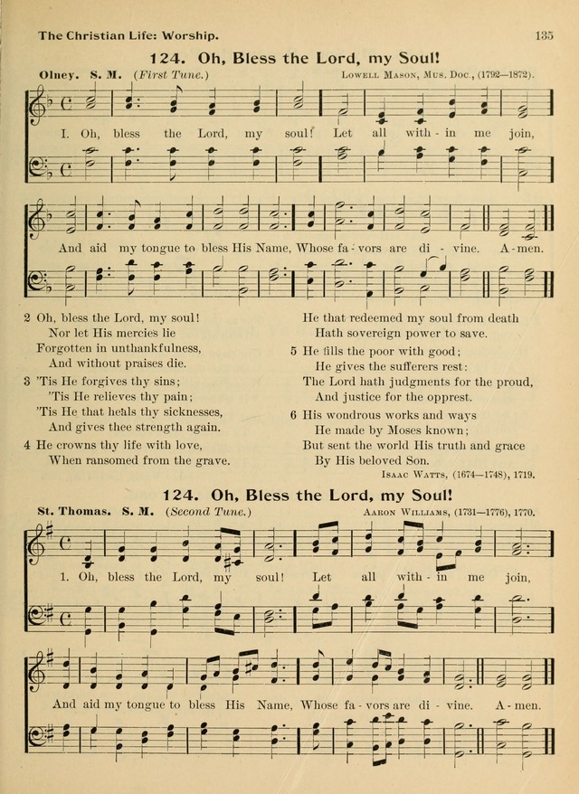 Hymnal and Order of Service: for churches and Sunday-schools page 135