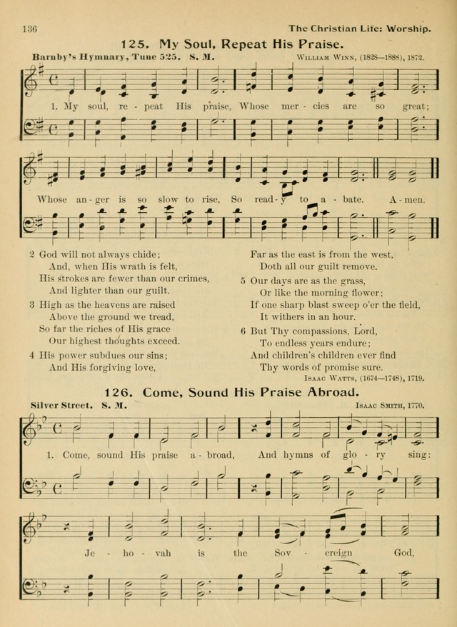 Hymnal and Order of Service: for churches and Sunday-schools page 136