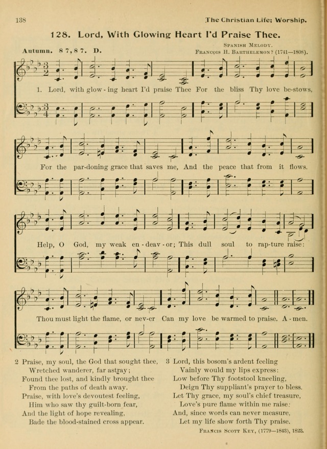 Hymnal and Order of Service: for churches and Sunday-schools page 138