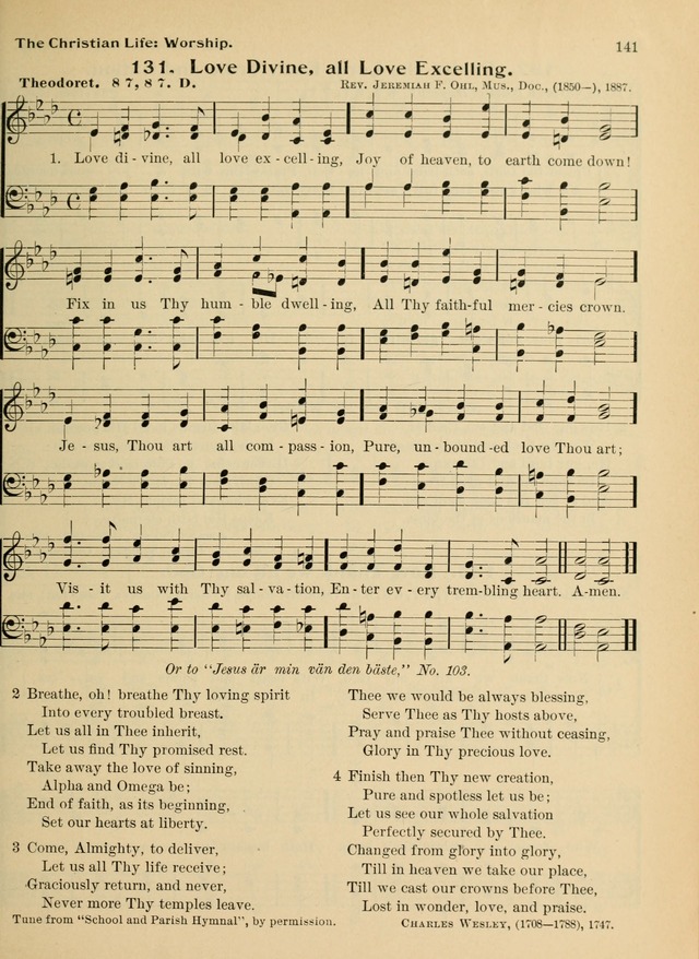 Hymnal and Order of Service: for churches and Sunday-schools page 141