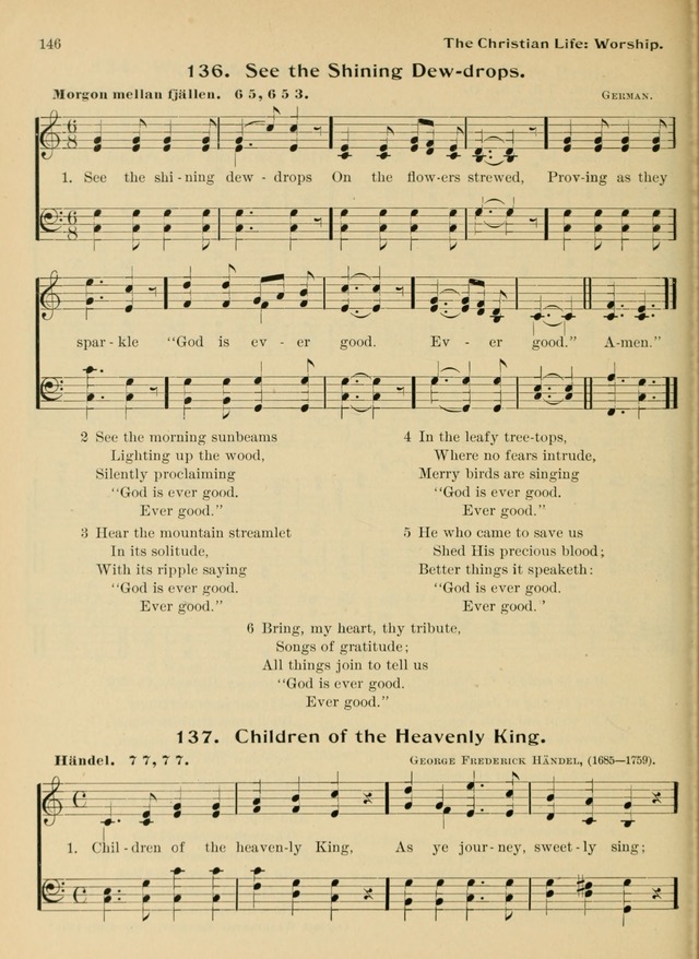 Hymnal and Order of Service: for churches and Sunday-schools page 146