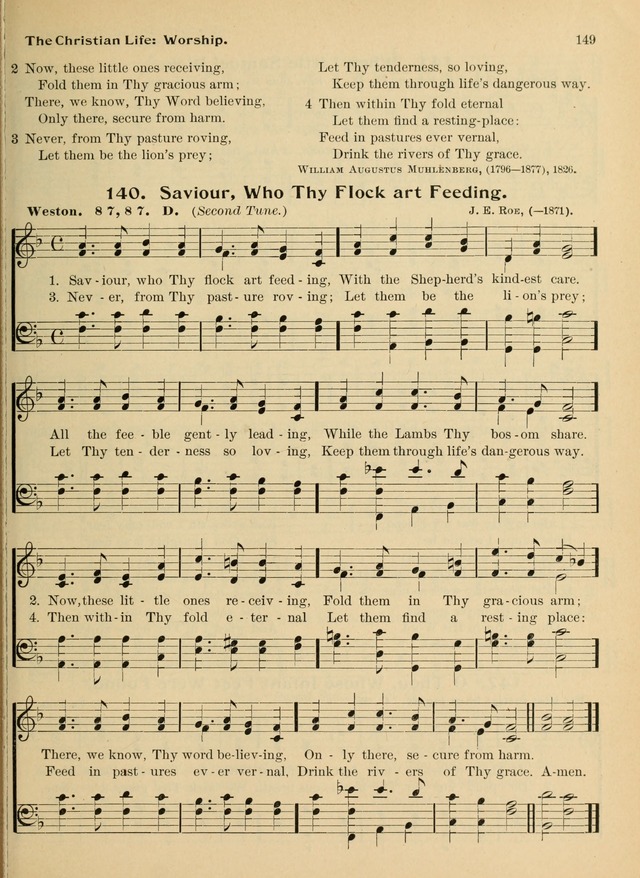 Hymnal and Order of Service: for churches and Sunday-schools page 149