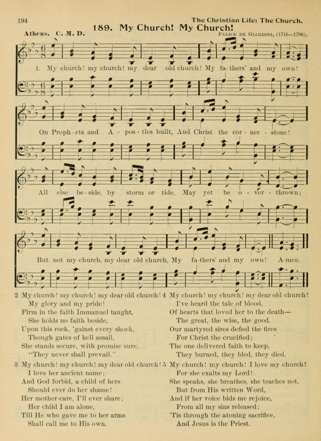 Hymnal and Order of Service: for churches and Sunday-schools page 194