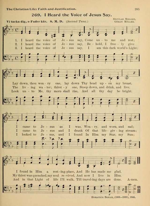 Hymnal and Order of Service: for churches and Sunday-schools page 285
