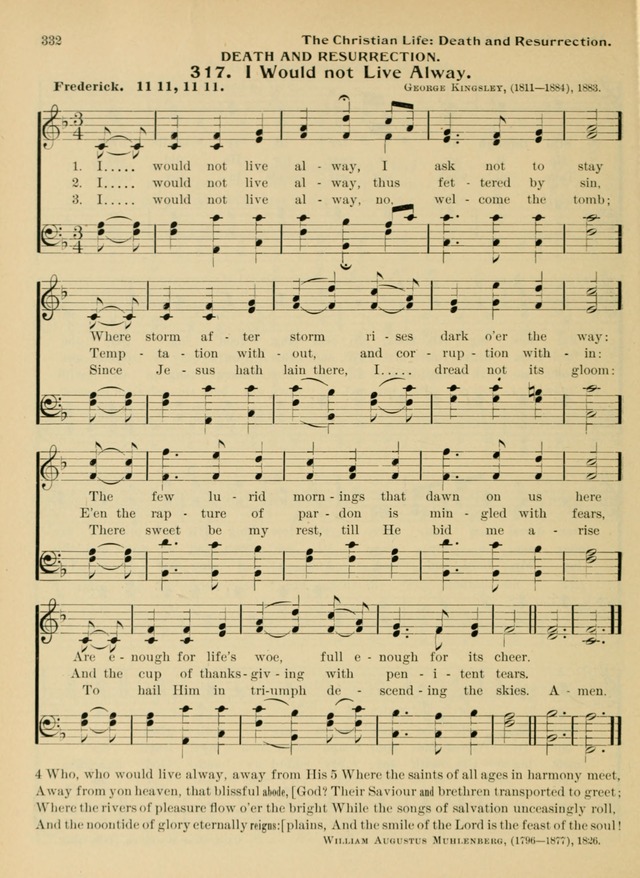 Hymnal and Order of Service: for churches and Sunday-schools page 332