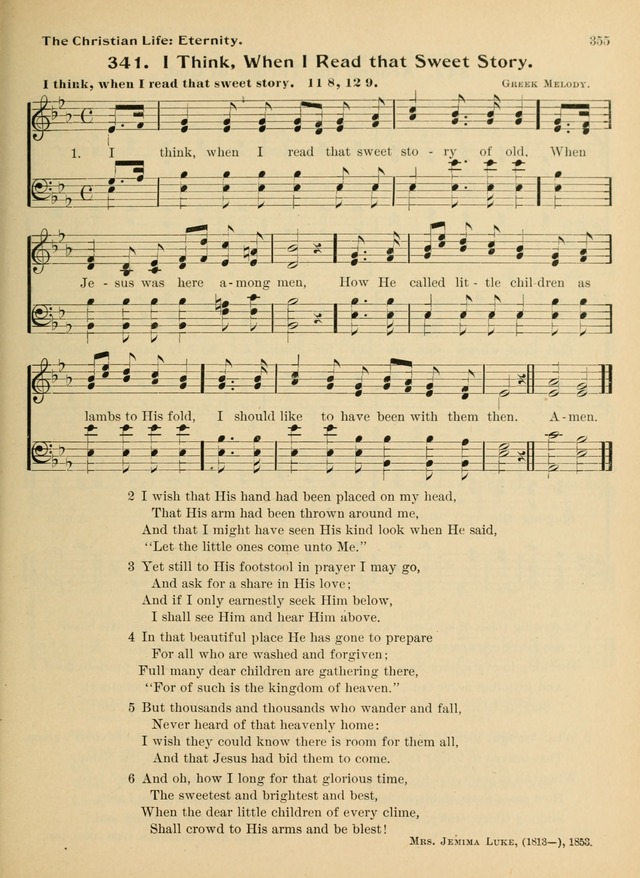 Hymnal and Order of Service: for churches and Sunday-schools page 355