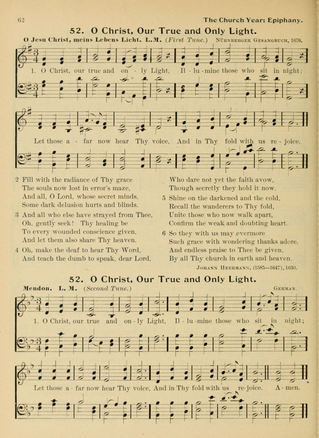 Hymnal and Order of Service: for churches and Sunday-schools page 62