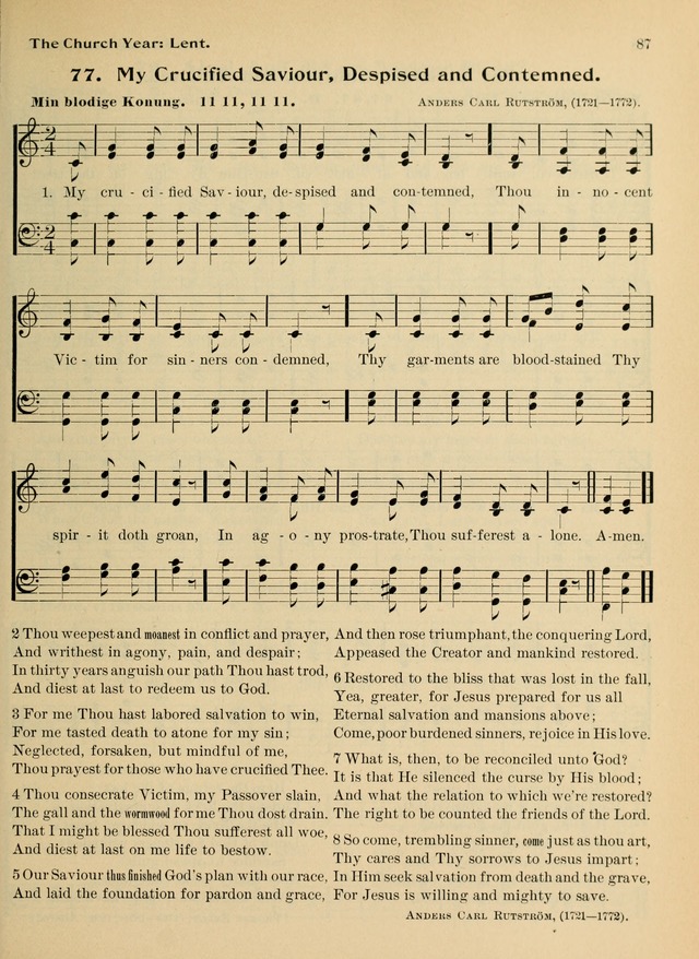 Hymnal and Order of Service: for churches and Sunday-schools page 87