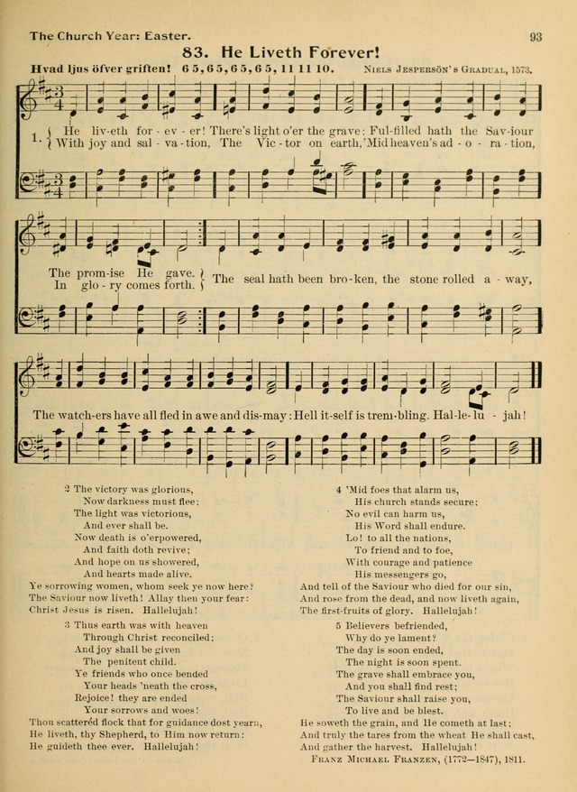 Hymnal and Order of Service: for churches and Sunday-schools page 93