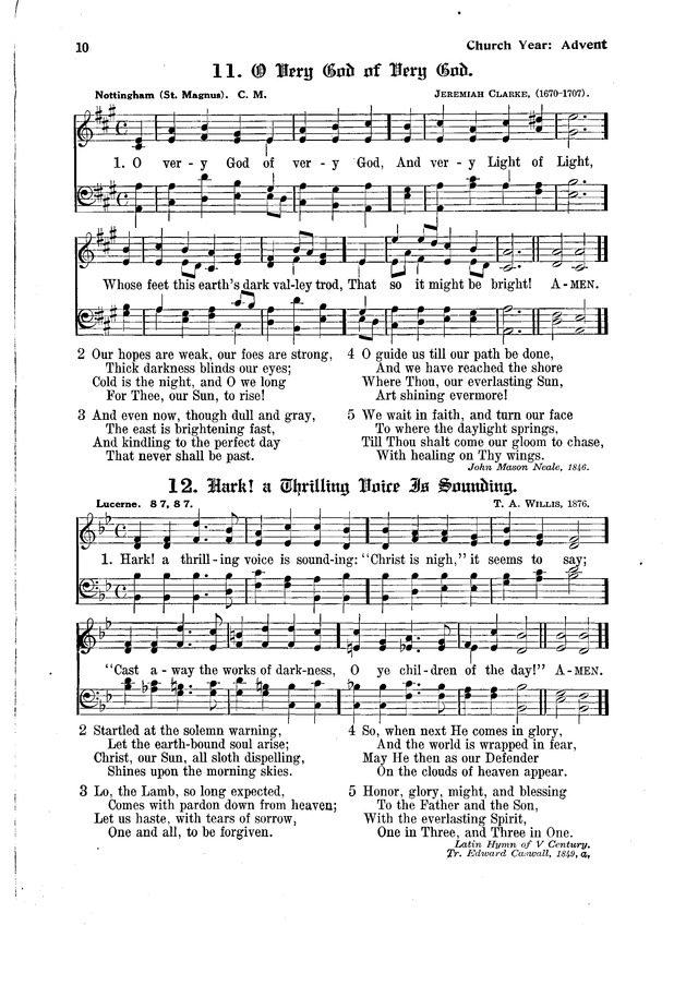 The Hymnal and Order of Service page 10