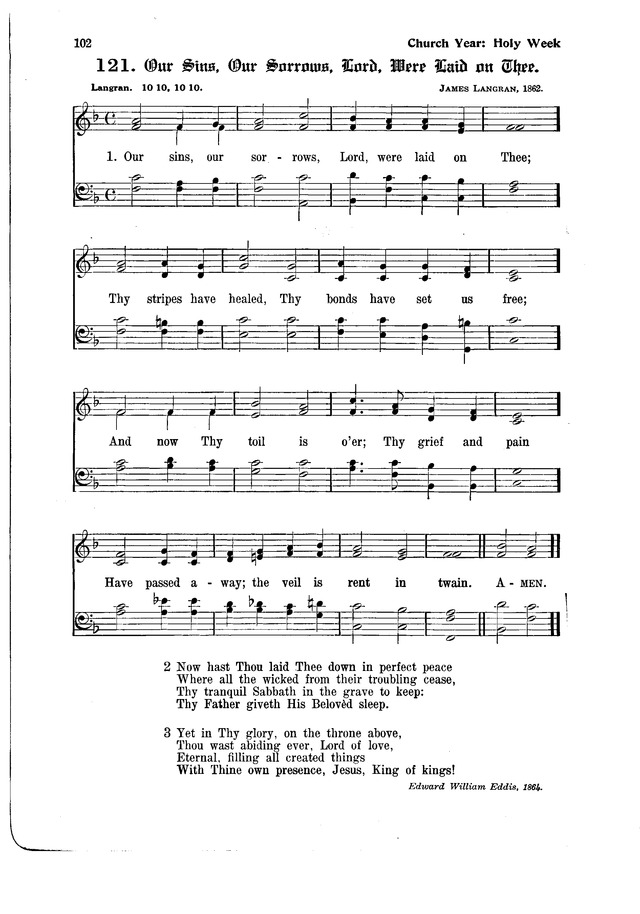 The Hymnal and Order of Service page 102