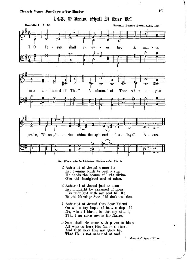The Hymnal and Order of Service page 121
