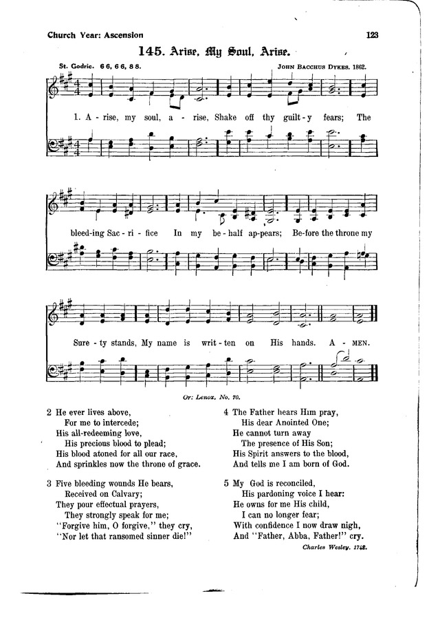 The Hymnal and Order of Service page 123