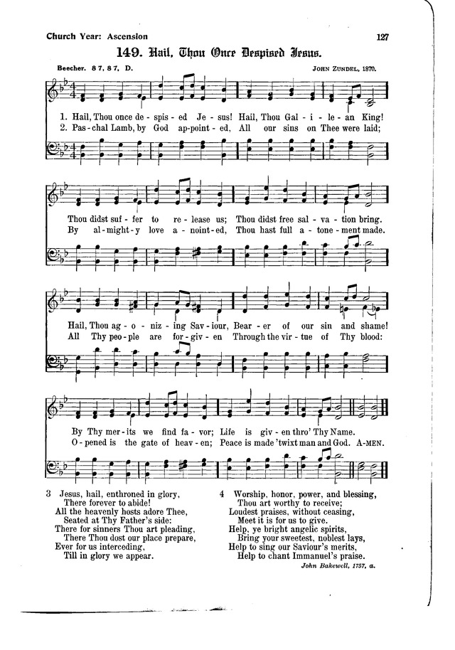 The Hymnal and Order of Service page 127