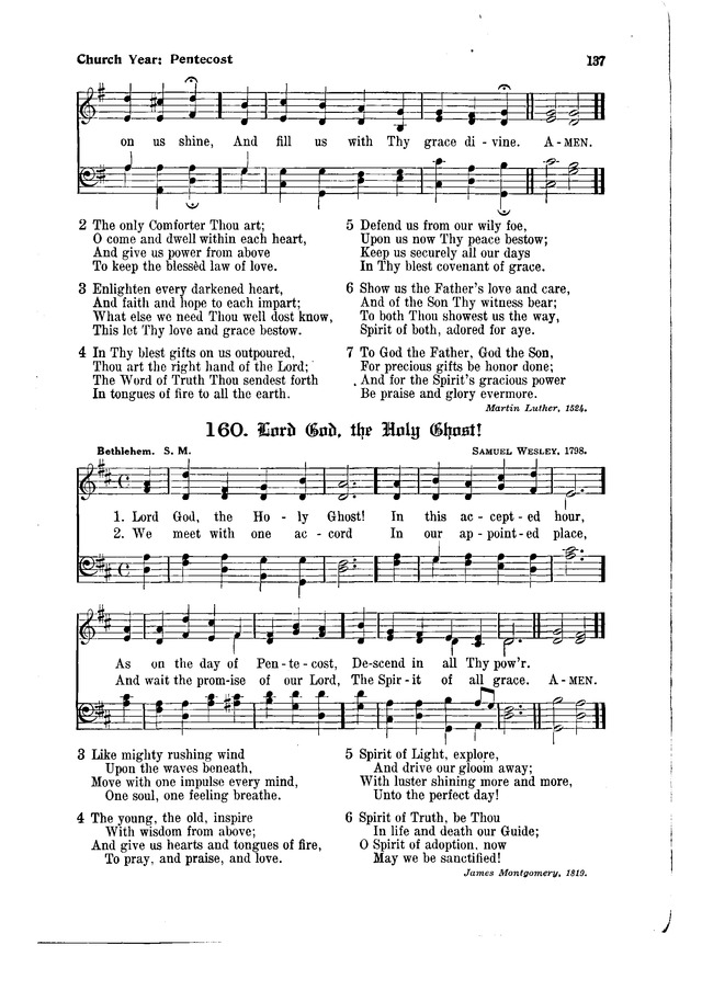 The Hymnal and Order of Service page 137