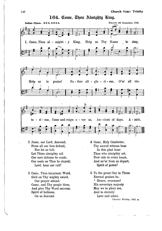 The Hymnal and Order of Service page 140