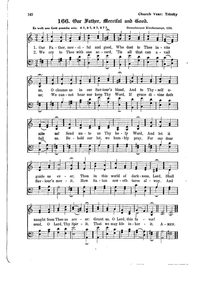 The Hymnal and Order of Service page 142