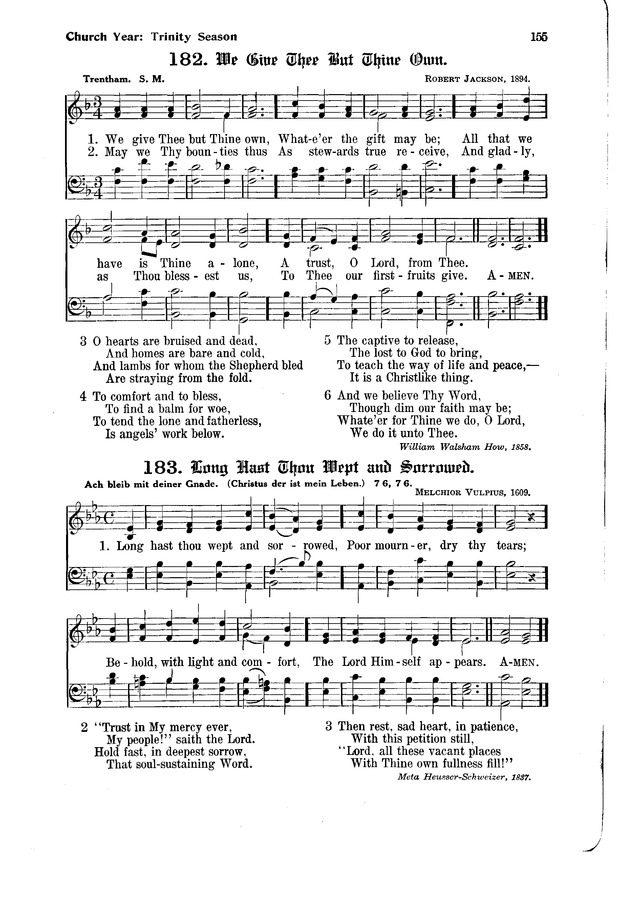 The Hymnal and Order of Service page 155