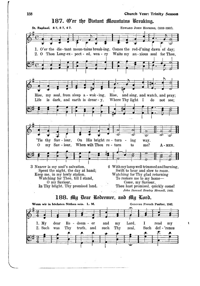 The Hymnal and Order of Service page 158