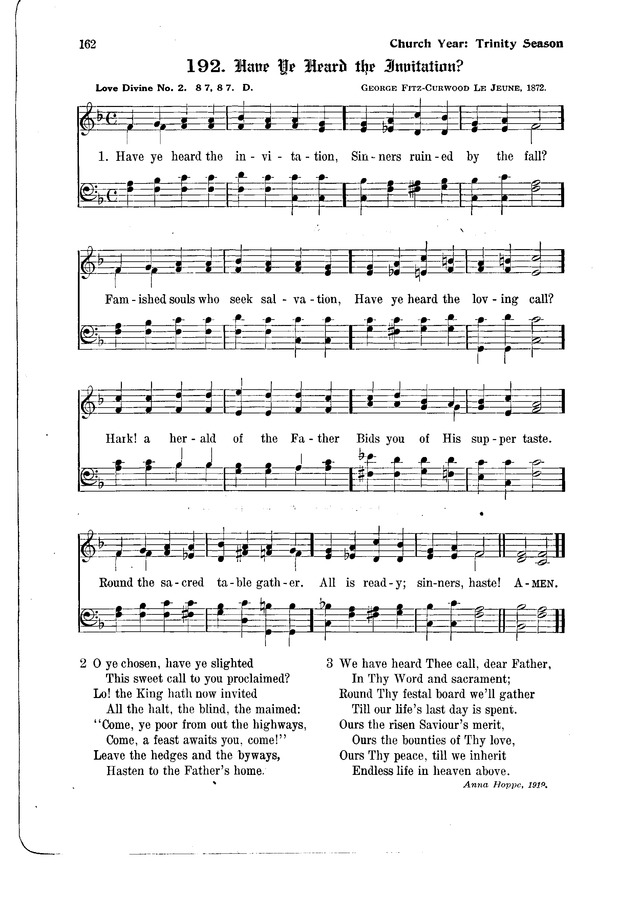 The Hymnal and Order of Service page 162