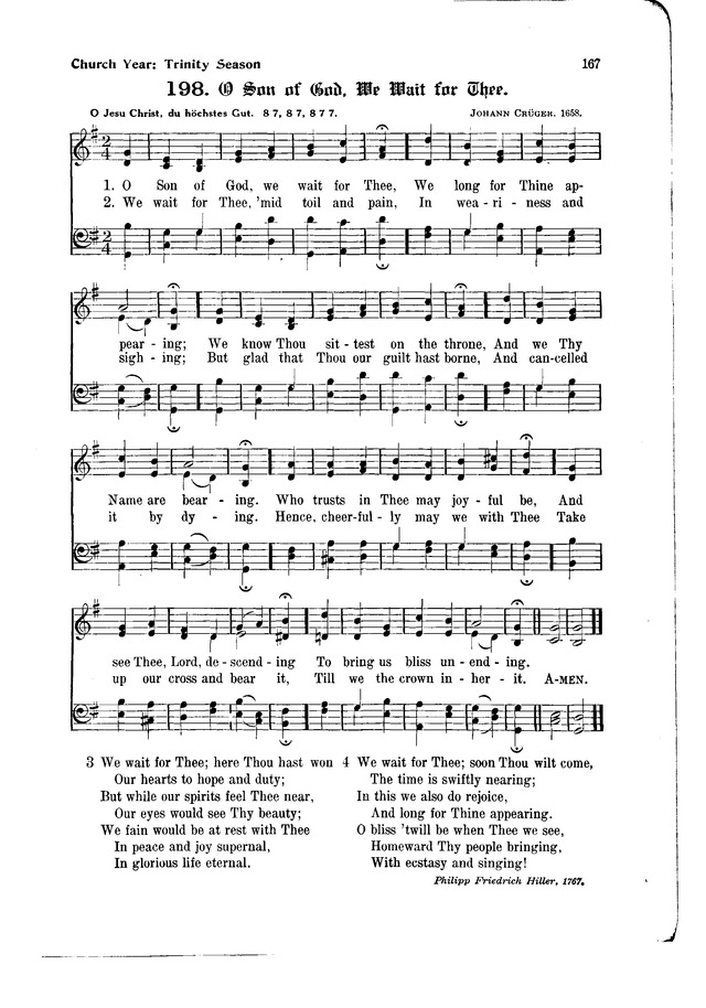 The Hymnal and Order of Service page 167