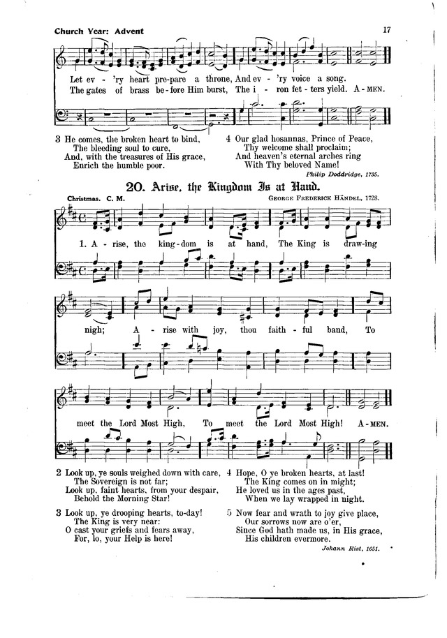 The Hymnal and Order of Service page 17