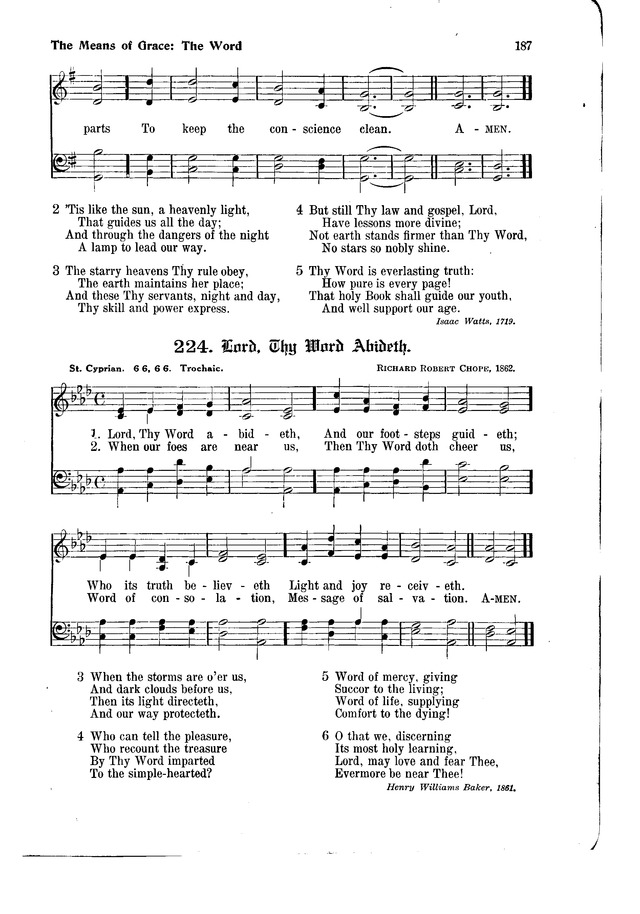 The Hymnal and Order of Service page 187