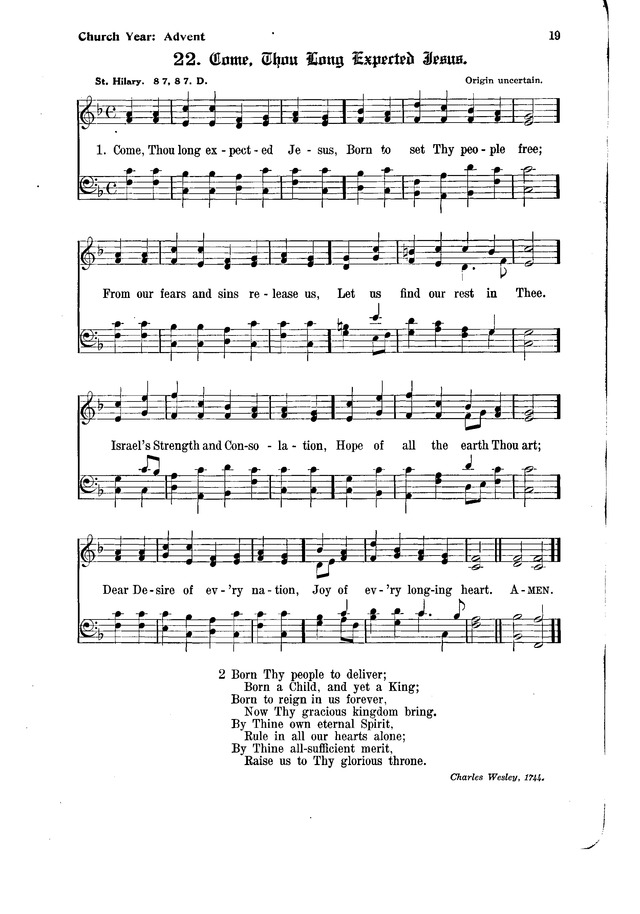 The Hymnal and Order of Service page 19