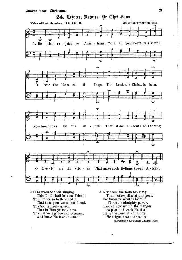 The Hymnal and Order of Service page 21