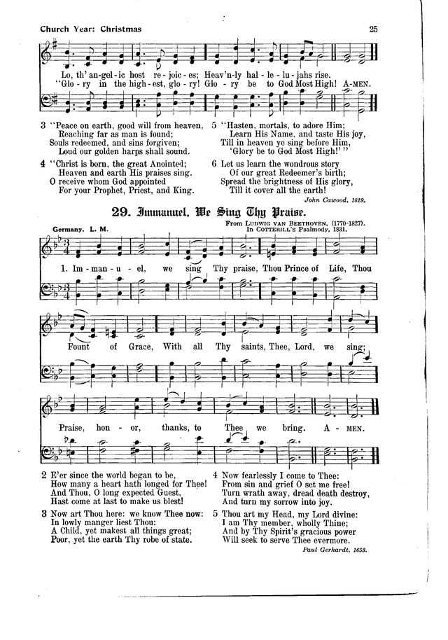 The Hymnal and Order of Service page 25
