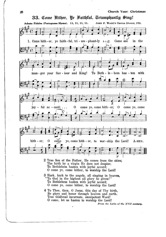 The Hymnal and Order of Service page 28