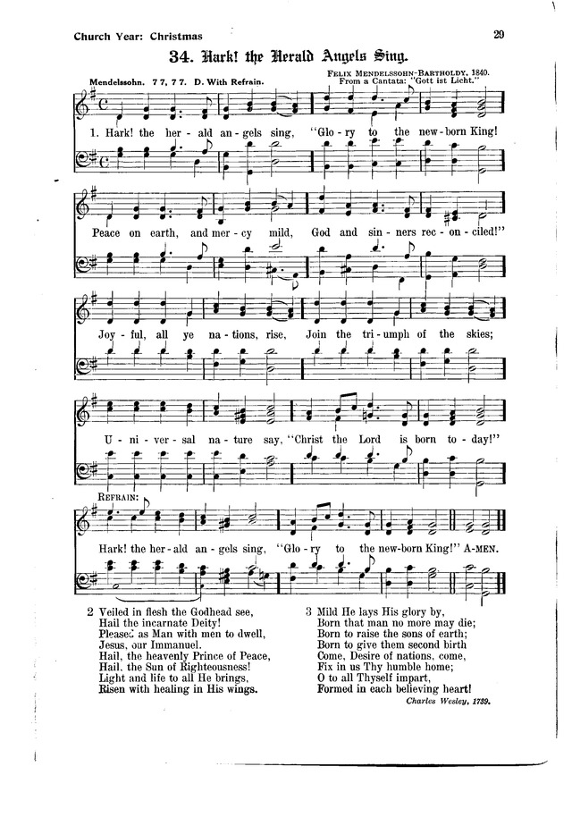 The Hymnal and Order of Service page 29