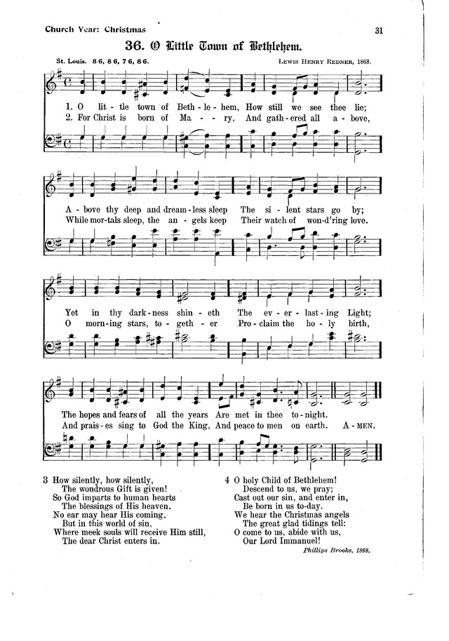 The Hymnal and Order of Service page 31