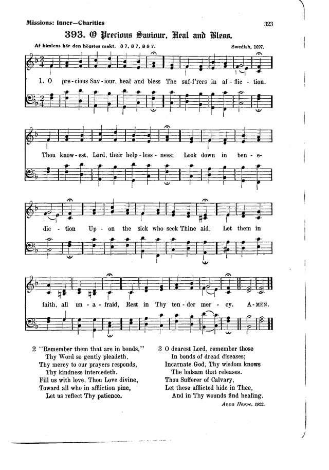 The Hymnal and Order of Service page 323