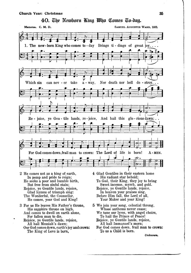 The Hymnal and Order of Service page 35