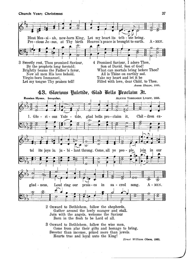 The Hymnal and Order of Service page 37