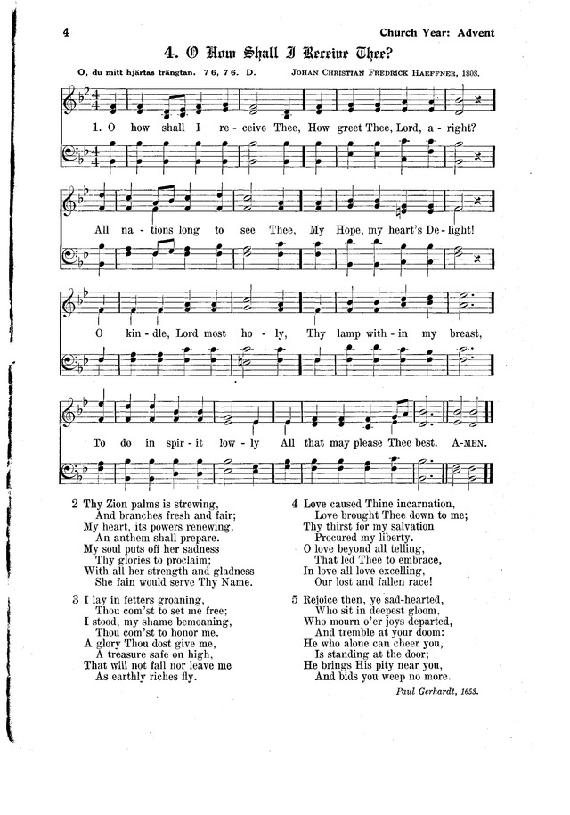 The Hymnal and Order of Service page 4