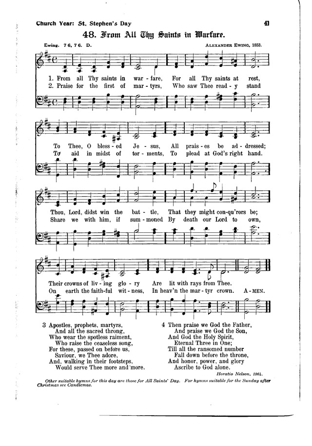 The Hymnal and Order of Service page 41