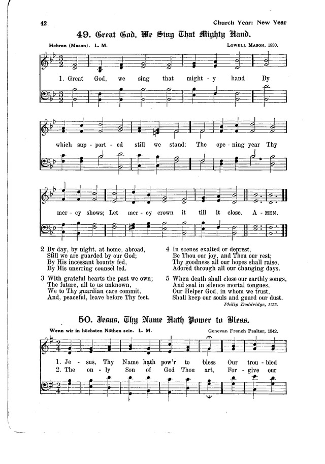 The Hymnal and Order of Service page 42