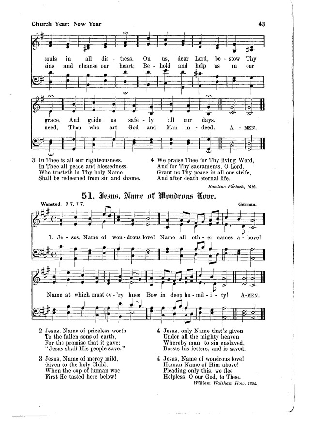The Hymnal and Order of Service page 43