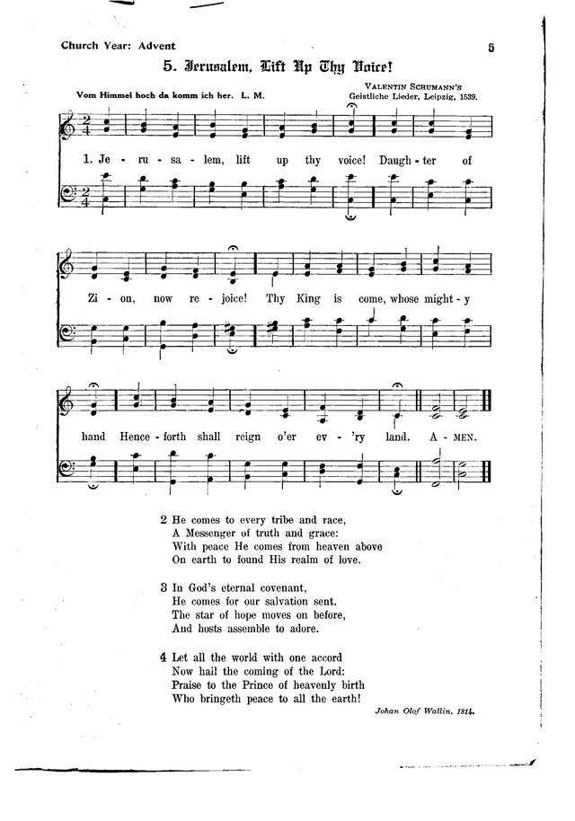 The Hymnal and Order of Service page 5