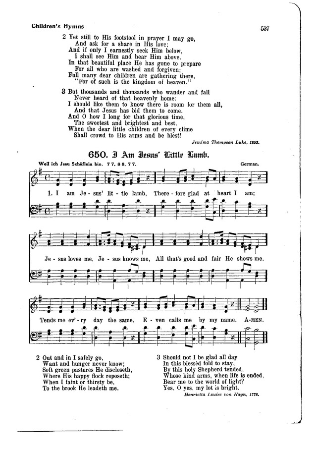 The Hymnal and Order of Service page 537