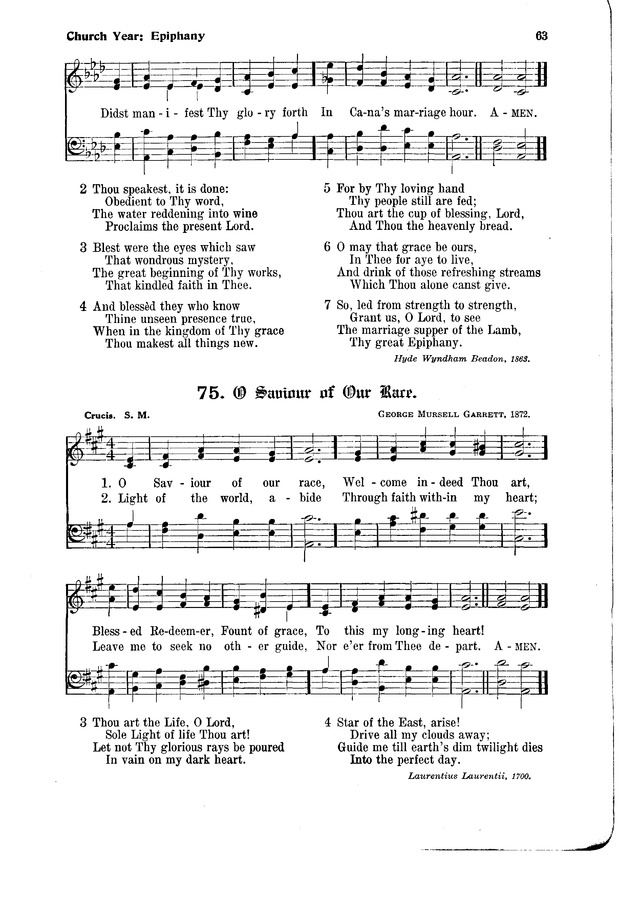 The Hymnal and Order of Service page 63