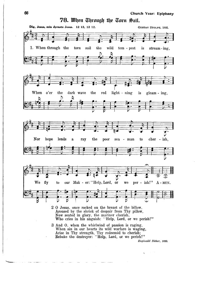 The Hymnal and Order of Service page 66