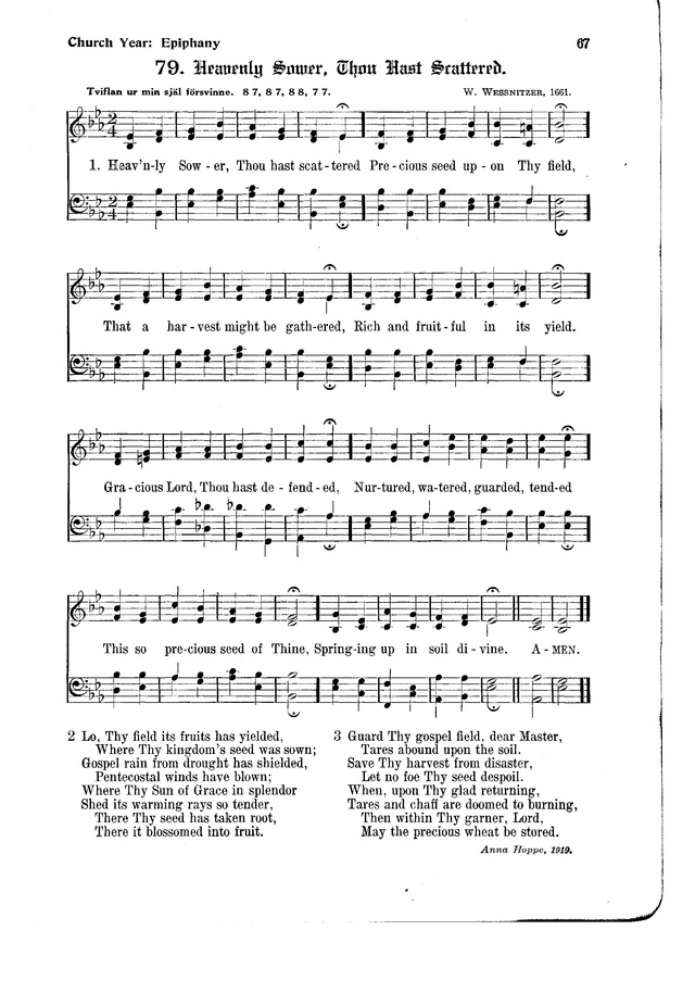 The Hymnal and Order of Service page 67