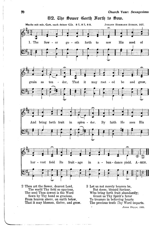 The Hymnal and Order of Service page 70