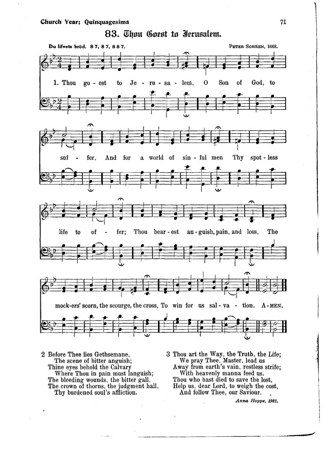 The Hymnal and Order of Service page 71